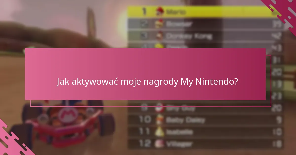 Jak aktywować moje nagrody My Nintendo?